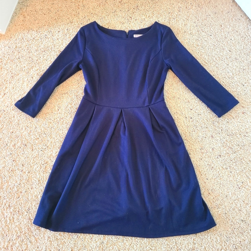 Merona Fit and Flare Navy Dress